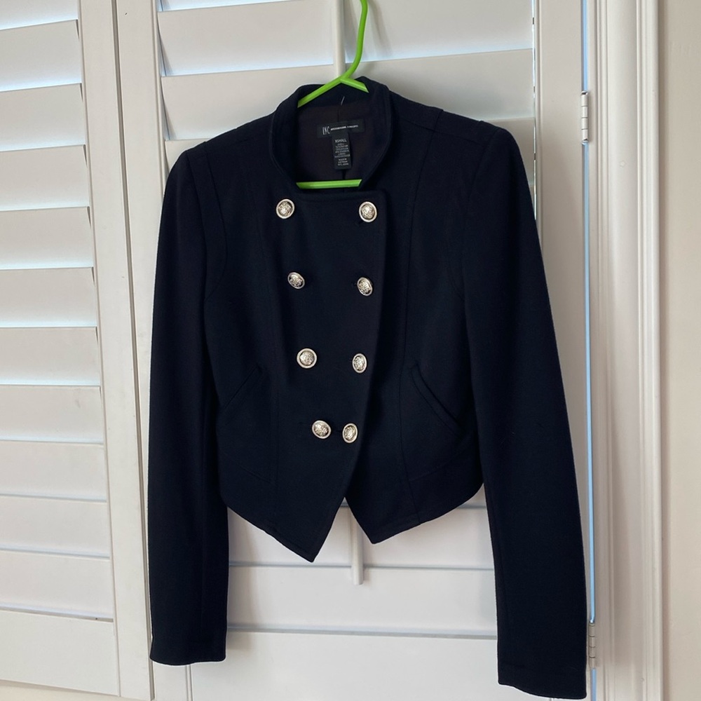 I NC concepts cropped blazer